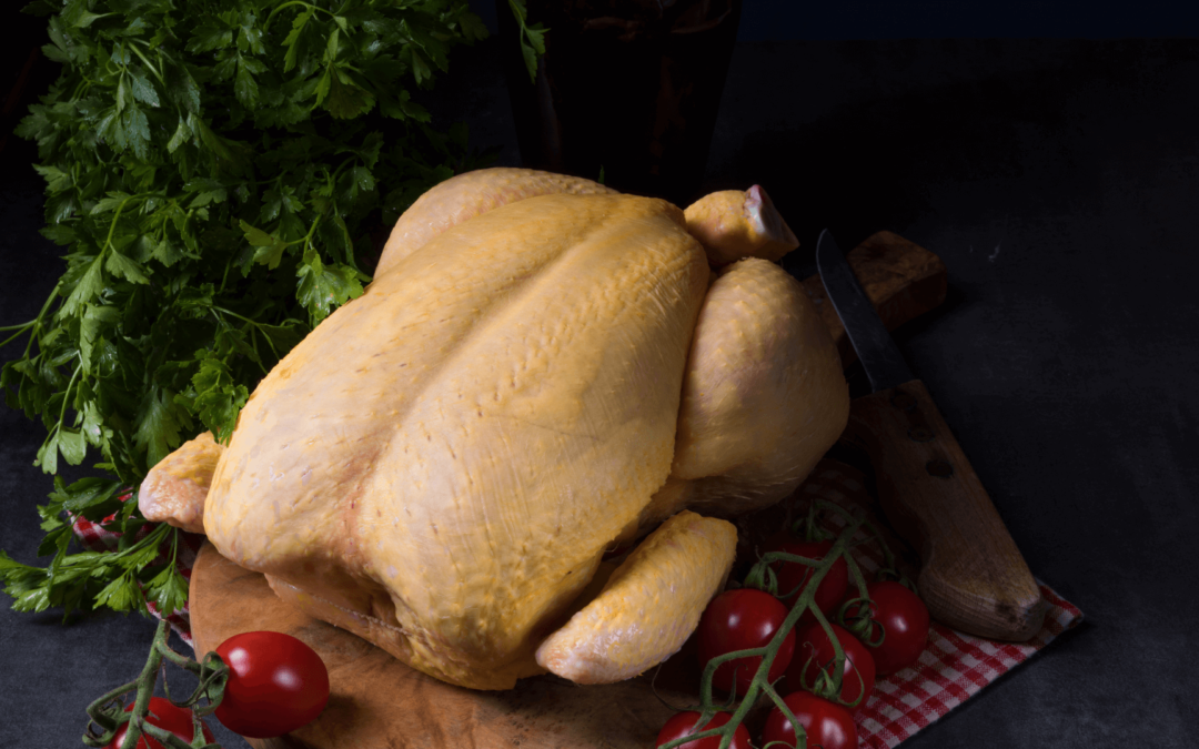 Photo d'un poulet fermier Label Rouge